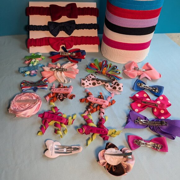 Stretchy Headbands & Clip On Hair Bows Bundle - Picture 7 of 12